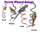 Parrot Wizard Rope Boing Spiral Rope Swing For Parrots  choose Size 