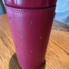 Nwt Rare Starbucks Christmas Stainless Steel Red Leather 16 Oz Tumbler