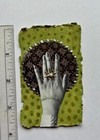 Original Art Mixed Media Collage Small Art The Hand  2  X 3 5 