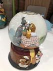 Vintage Disney Lady And The Tramp Music Box Snow Globe Plays Bella Notte  