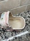 Vtg Dickson Japan Ceramic Baby Carriage Musical Planter Rock-a-bye-baby Working