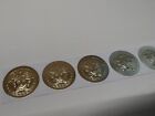 Set Of 5 Versace 1 25  Gold Medusa Head Gold Round Sticker Stamp Logo Gift Wrap