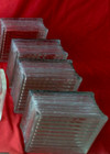 4 Vintage Reclaimed 1960s Architectural Glass Blocks 7 3 4  X 7 3 4  X 4 