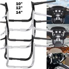 10  12  14  Rise Meathook Ape Hanger Handlebars For Harley Street Glide Electra