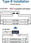 T8 Fluorescent Replacement Led Light Tube 4ft Lamp Bulb 6500k 22w Clear 25 Pack