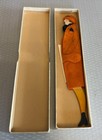1920s Art Deco Flapper Lady Etui Needle Case Celluloid Legs Orange Felt Coat Hat