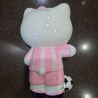Sanrio Hello Kitty Pink Soccer Ceramic Piggy Bank Collectible Character Figurine