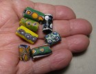 Vintage_lot Of Small African Trade Beads_ 7  Count_venetian Millefiori_ 188