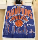 Limited Edition New York Knicks 2026 Nba Finals Champions Fleece Blanket - V01