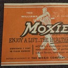 1950s Moxie Soda Ted Williams Boston Red Sox Bottle Label Vintage