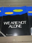 Vintage Cat 3 Poster Sign - We Are Not Alone Close Encounters Of Iron Space Ufo