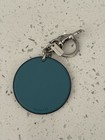 Coach Hawaii Blue Leather Key Chain Graphic Logo Gold
