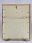 Vintage 1930 s Wood Picture Frame 8 x10  W  Glass Cream Color Distressed Paint 