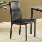 Coaster Garza Faux Leather Dining Side Chair In Black  set Of 2 
