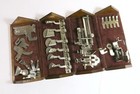 Antique Singer Sewing 1889 Refinished Oak Puzzle Box most Attachments   side Clasp