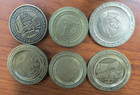 6 Various Vintage Gambling Casino Tokens Great Variety  Lot 194