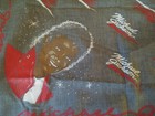 Michael Jackson Bandana Scarf  Gray  White   Red  20  X 20   No Tags