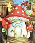 Ladybug Mushroom Lodge 6  Fairy House Ready To Paint Ceramic Bisque