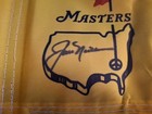 Jack Nicklaus Signed Autograph Putting Green Flag The Masters 9x5 5