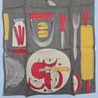 Vera Neumann Linen Tea Towel Vintage Mcm Printed Apple Pie Recipe Nos