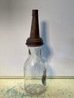 Buffalo Motor Oil Bottle Spout Cap Glass 1 Quart Vintage Style Gas Station