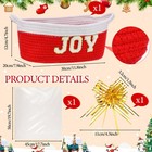 Christmas Gift Basket Empty Small Woven Rope Storage Organizer 12x8x5 Inch