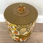 Vintage Mcm Vinyl Mushroom Print Ice Bucket