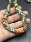 Beautiful Antique African Old Trading Millefiori Glass Unique Tube Shape Beads