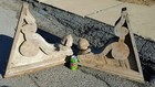  2  Antique Shabby Chic Victorian Wooden Corbels Brackets Distressed Salvaged  3