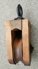 Antique Vintage Block Tackle Wood Pulley Nautical Marine Farm Barn Rustic Decor