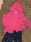 Size 3m Baby Girl Carter s Outfits  Pink Snap Up Top  Blue Polka Dot Pants