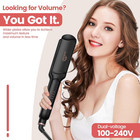 4in1 Hair Crimper Ceramic Waver Iron Fast Heat Volumizing Tool Black