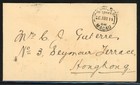 Macau 1911 Sc  163 Affixed On Reverse Of Cover Used From Macao 26 Aug 1911 To Hk