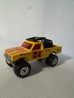 Vintage 1981 Matchbox  24 Yellow 4x4 Open Back Pickup Truck Bf Goodrich England