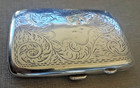 Sterling Silver Cigarette Card Case Hallmarked Birmingham  74 8gr