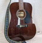 Rare Carlos Solid Mahogany 249 6 String Acoustic Guitar W Vintage Strap