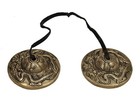 Tibetan Yoga Meditation Cymbals Bell - Dragon Embossed
