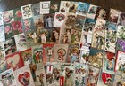 Huge Lot Of 400     Holidays Greetings Postcards Damaged- Scrapbook Crafts     