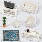 1 12 Scale Miniature Wooden Dollhouse Furniture Set Living Room