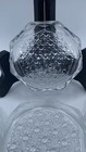 Vintage Union Glass Thailand Clear Glass Coasters Set Of 4 Starburst Design