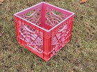 Vintage-sealtest Red Milk Crate  plastic 