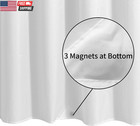 Waterproof Fabric Shower Curtain Liner With 3 Magnets - Soft Hotel Quality Cloth