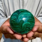407g Rare Natural Malachite Quartz Hand Carved Sphere Crystal Healing Gem Ball