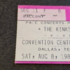 Vintage 1981 The Kinks Concert Ticket Stub Dallas Tx Convention Center Arena