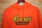 Vintage 2000s Reese   s Peanut Butter Cup Men   s Orange Small Hoodie Sweatshirt