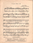 1915 I Love Them All Antique Sheet Music Gorgeous Women Earl Carroll  Abe Oleman