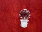 Decorative Hammered Glass Bottles With Stoppers   6 875 X 2 625 In 