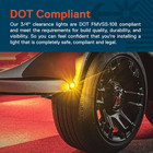 Amber 3 4  12v Led Trailer Marker Light   3-wire Drl   Turn Signal