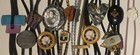 Vintage Lot Of 13 Metal Bolo Ties  Nice Designs  Rose  Masons  Bpoe  More