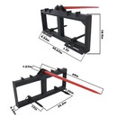 Tractor Loader Quick Tach 3000lb Heavy Duty Attach 49  Hay Bale Spear Skid Steer